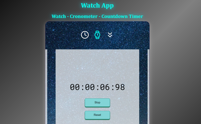 Preview del proyecto Watch web app
